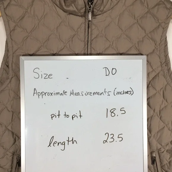 Eddie Bauer Vest Womens Medium Quilted Goose Down Brown Outdoors Hiking - Picture 12 of 16